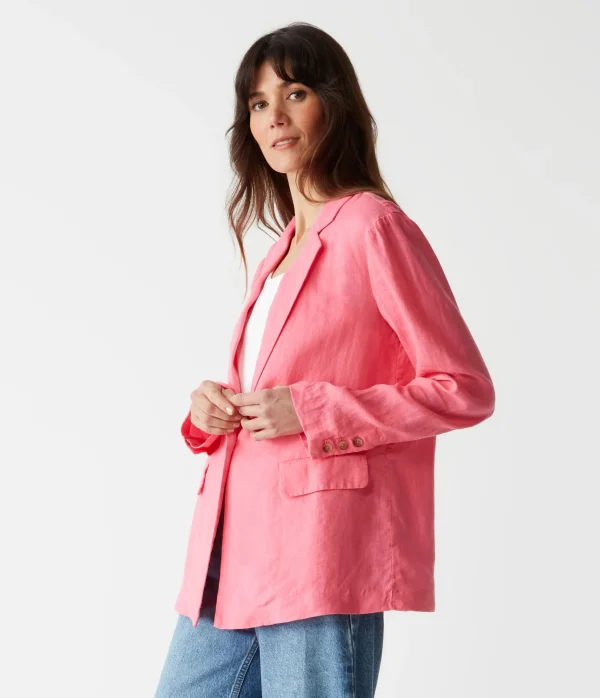 Michael Stars Lottie Linen Blazer- Blazers, Jackets & Outerwear