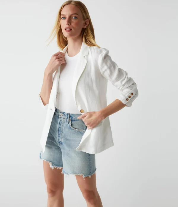 Michael Stars Lottie Linen Blazer- Blazers, Jackets & Outerwear