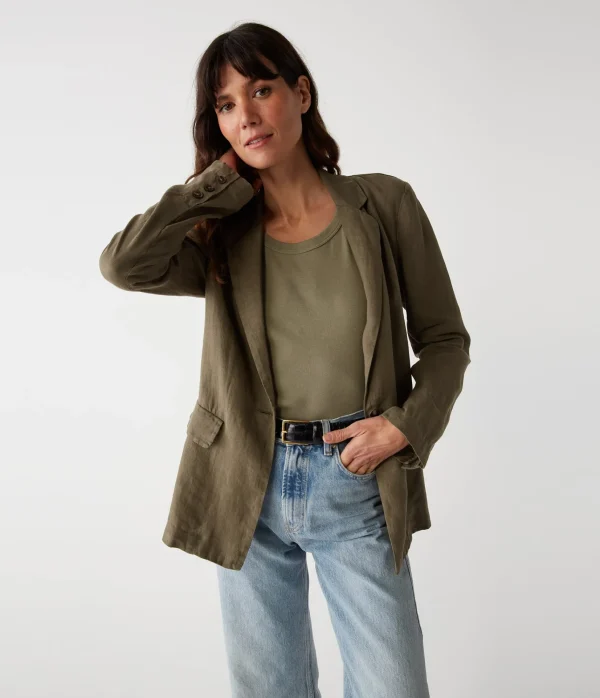 Michael Stars Lottie Linen Blazer- Blazers, Jackets & Outerwear