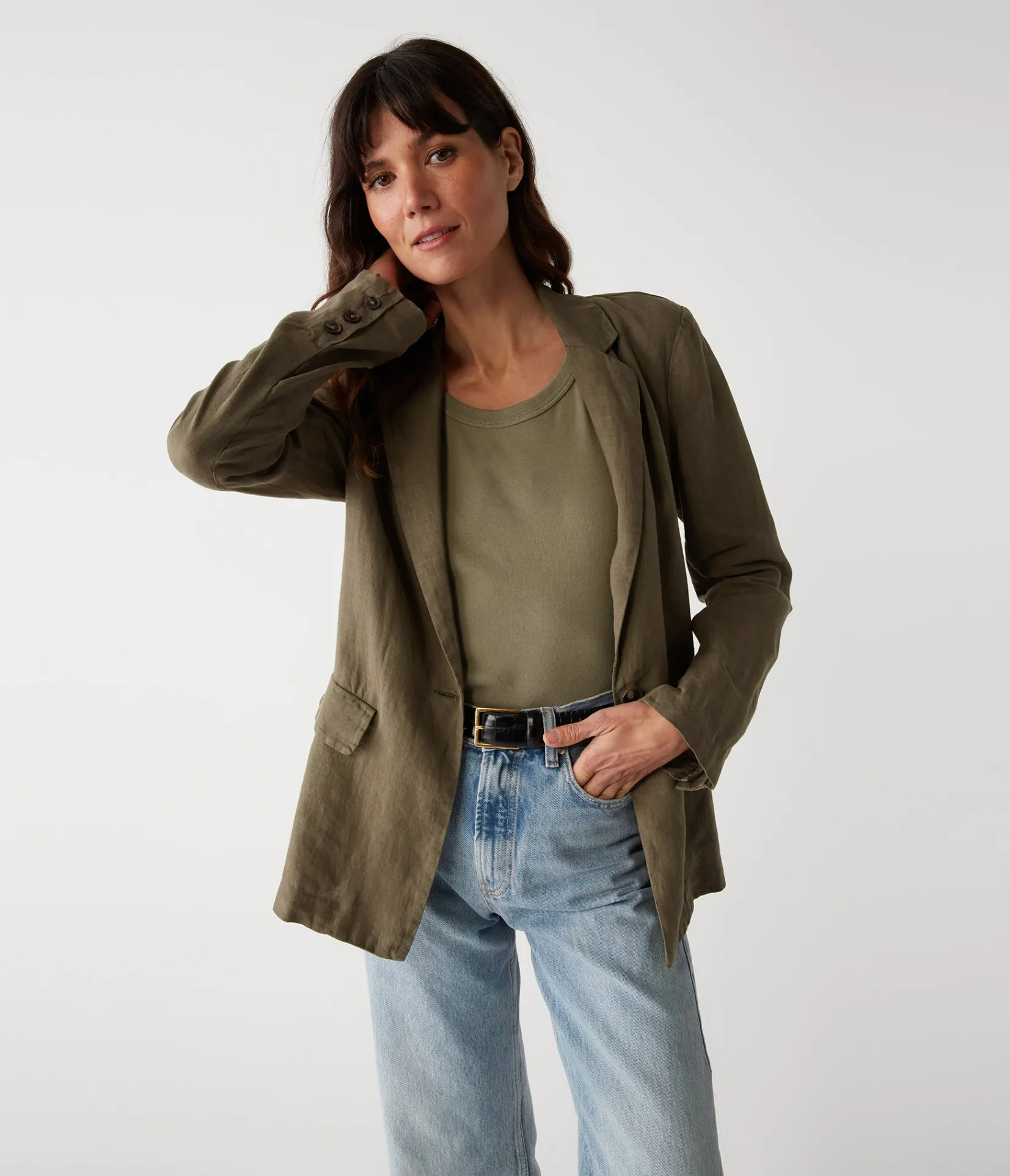 lottie_linen_blazer_16.webp Michael Stars Lottie Linen Blazer- Blazers, Jackets & Outerwear