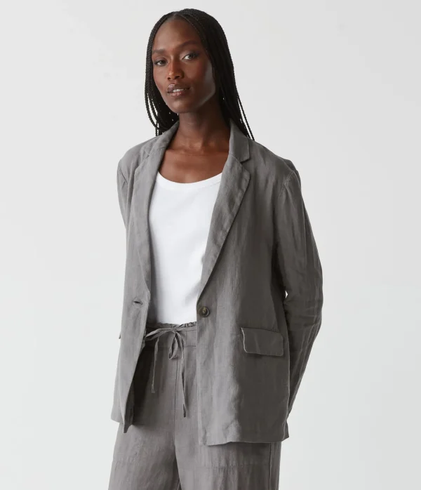 Michael Stars Lottie Linen Blazer- Blazers, Jackets & Outerwear