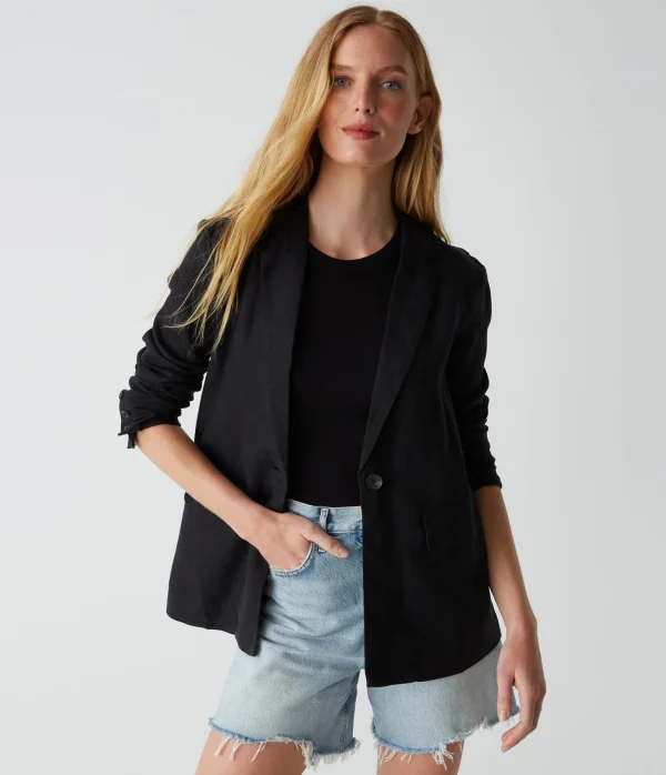 Michael Stars Lottie Linen Blazer- Blazers, Jackets & Outerwear