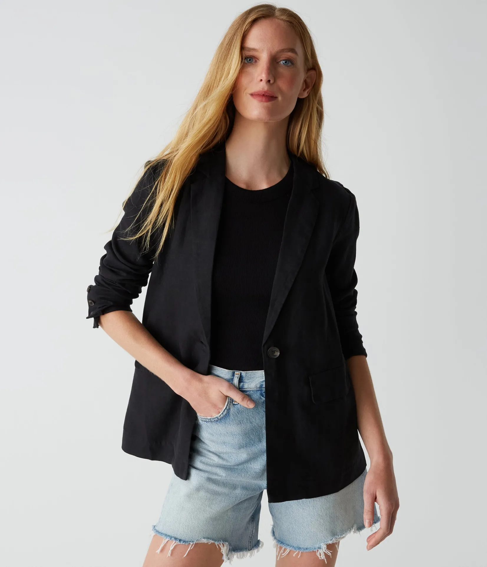 lottie_linen_blazer_24.webp Michael Stars Lottie Linen Blazer- Blazers, Jackets & Outerwear