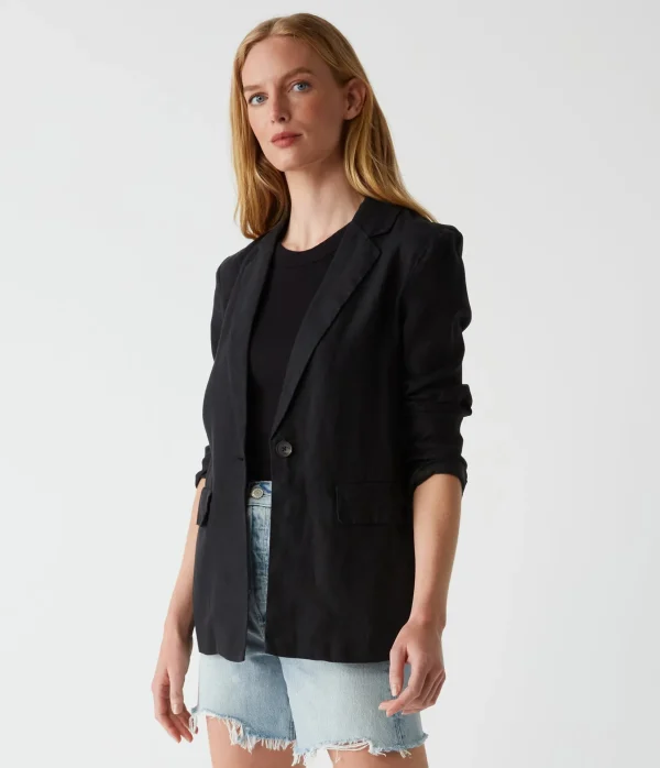 Michael Stars Lottie Linen Blazer- Blazers, Jackets & Outerwear