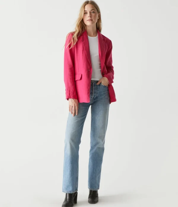 Michael Stars Lottie Linen Blazer- Blazers, Jackets & Outerwear