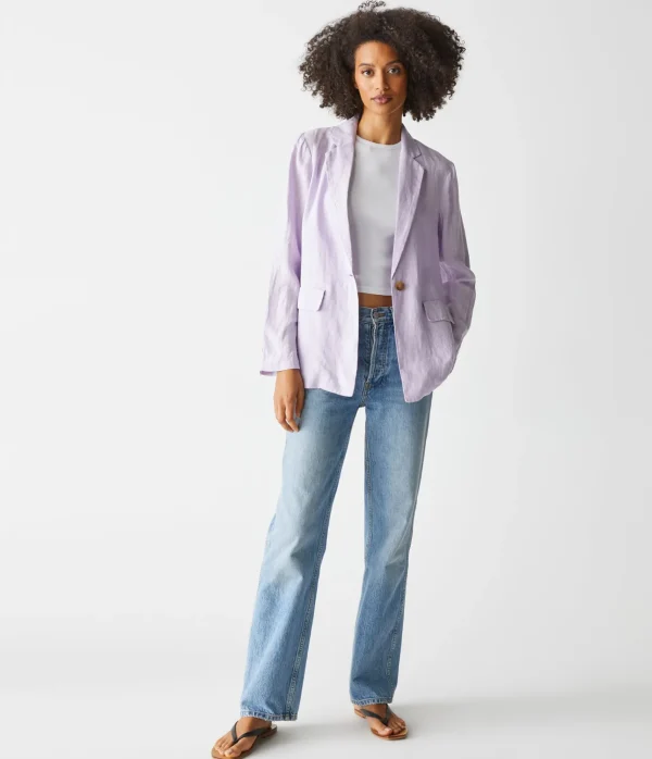 Michael Stars Lottie Linen Blazer- Blazers, Jackets & Outerwear
