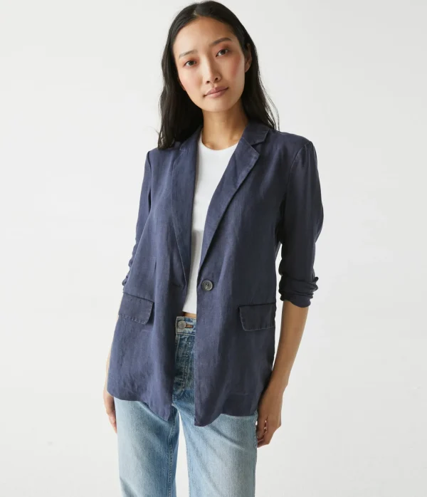 Michael Stars Lottie Linen Blazer- Blazers, Jackets & Outerwear