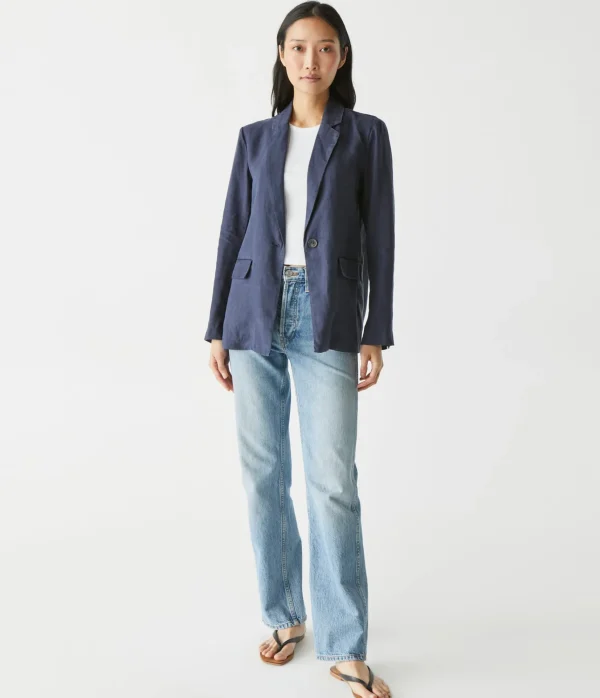 Michael Stars Lottie Linen Blazer- Blazers, Jackets & Outerwear