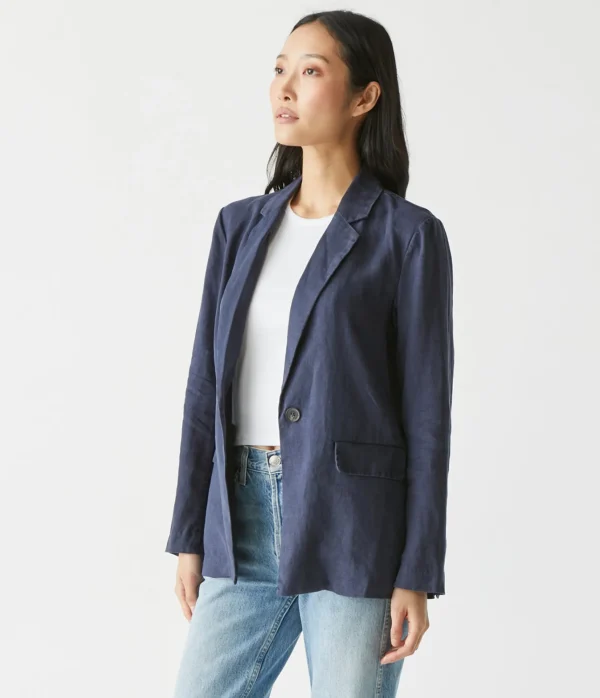 Michael Stars Lottie Linen Blazer- Blazers, Jackets & Outerwear
