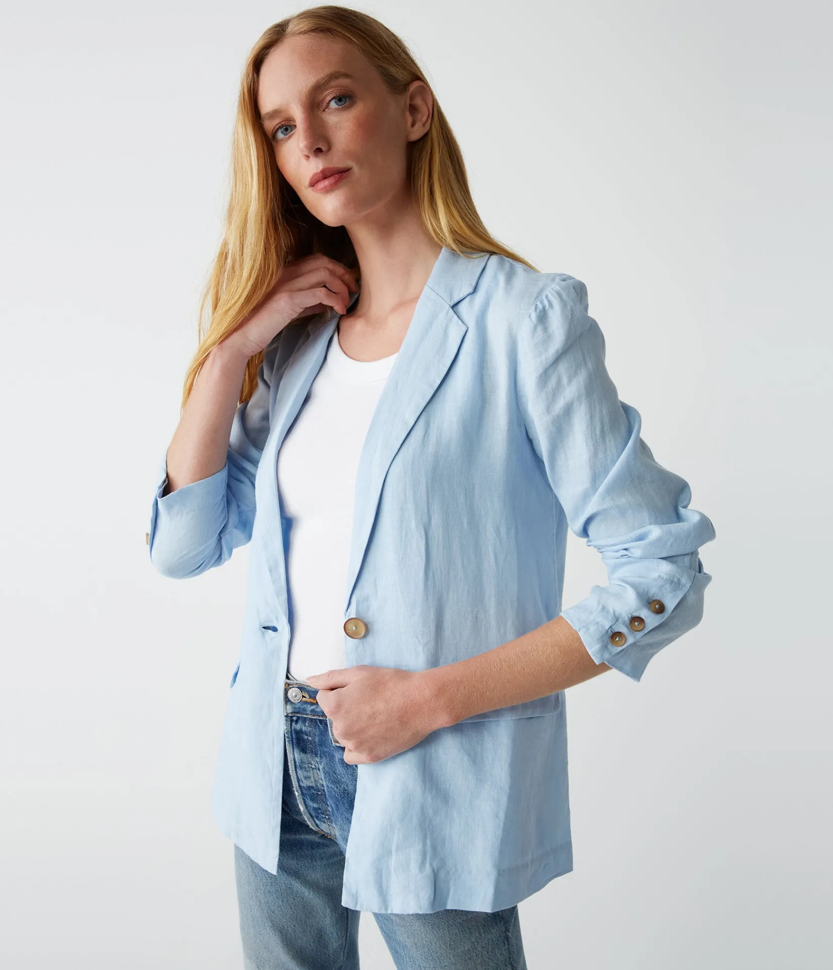 lottie_linen_blazer_4.webp Michael Stars Lottie Linen Blazer- Blazers, Jackets & Outerwear