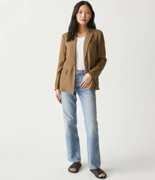 Michael Stars Lottie Linen Blazer- Blazers, Jackets & Outerwear