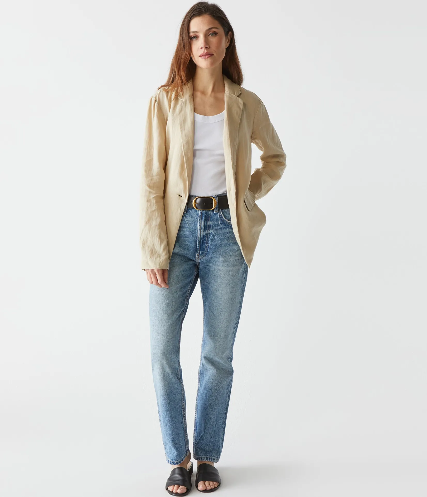 lottie_linen_blazer_49.webp Michael Stars Lottie Linen Blazer- Blazers, Jackets & Outerwear