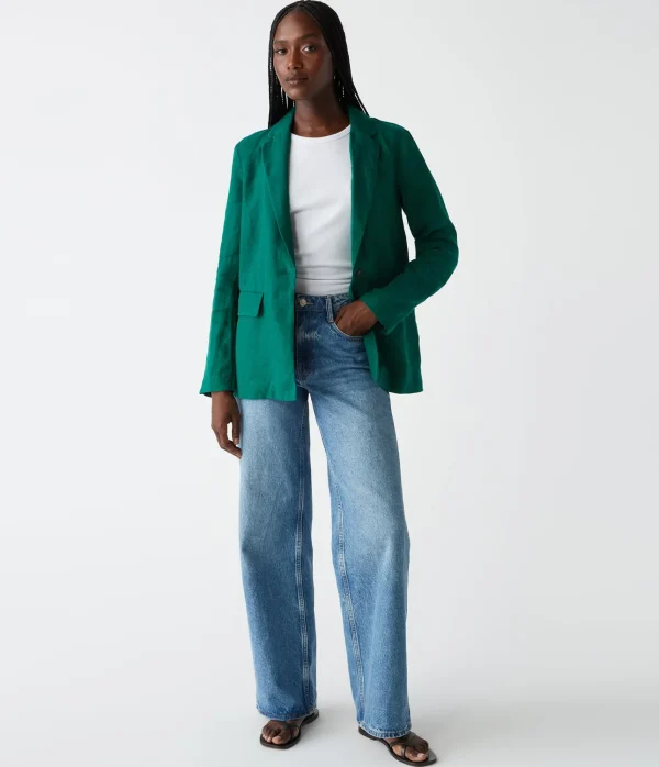 Michael Stars Lottie Linen Blazer- Blazers, Jackets & Outerwear
