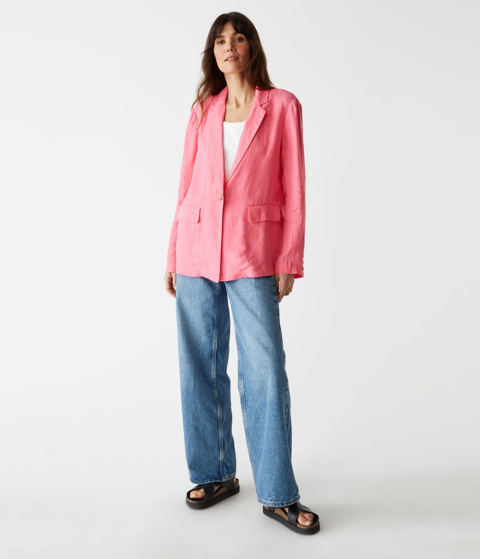 lottie_linen_blazer_9.webp Michael Stars Lottie Linen Blazer- Blazers, Jackets & Outerwear