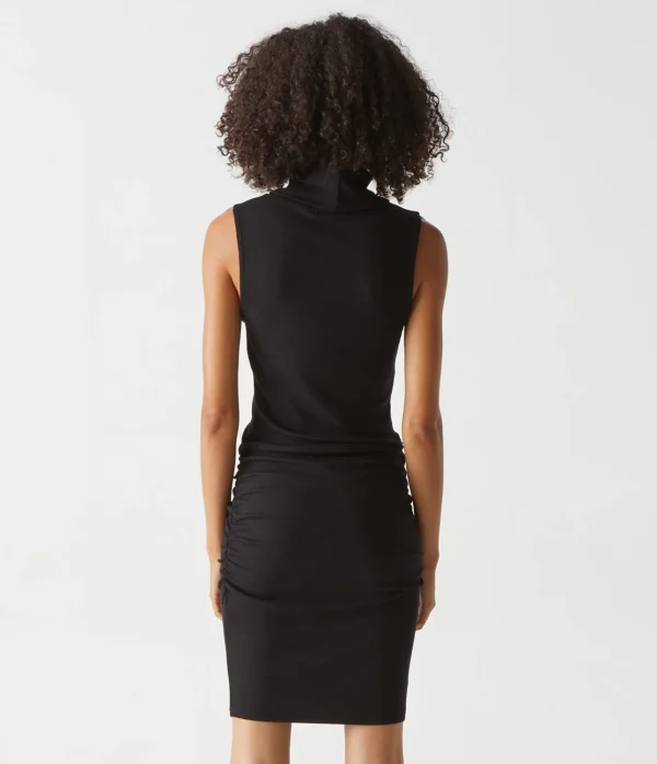 Michael Stars Macy Mock Neck Ribbed Dress- Dresses | Knee Length Dresses