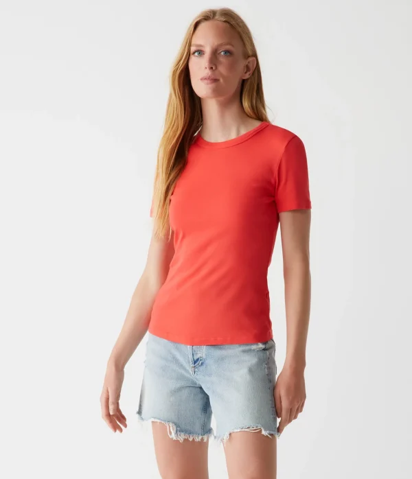 Michael Stars Mady Supima Tee- T-Shirts | Supima Cotton T-Shirts