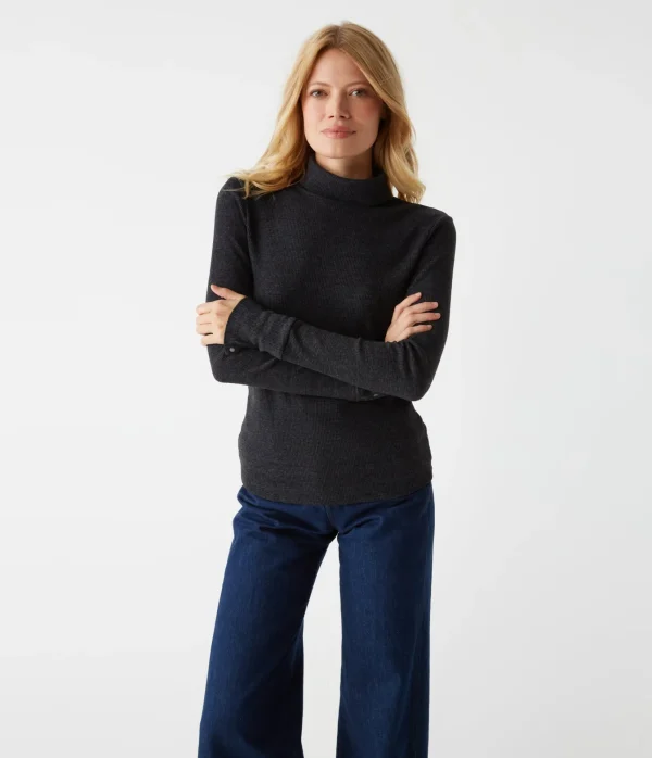 Michael Stars Mara Thermal Turtleneck- T-Shirts | Loungewear