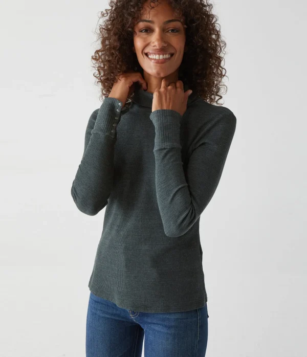 Michael Stars Mara Thermal Turtleneck- T-Shirts | Loungewear