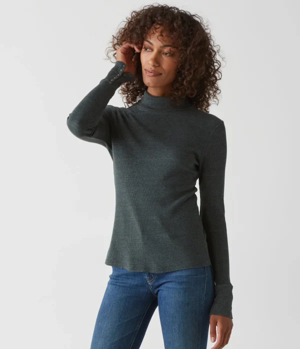 Michael Stars Mara Thermal Turtleneck- T-Shirts | Loungewear