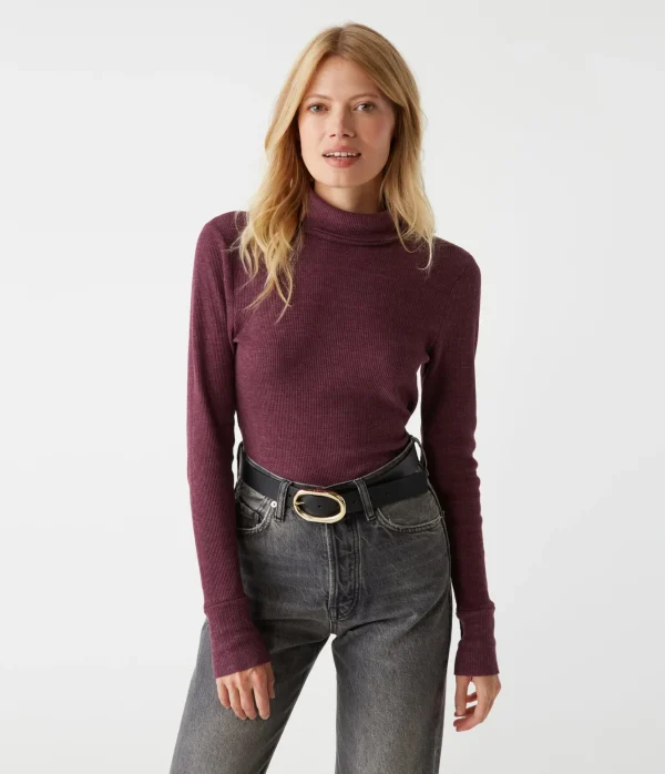Michael Stars Mara Thermal Turtleneck- T-Shirts | Loungewear