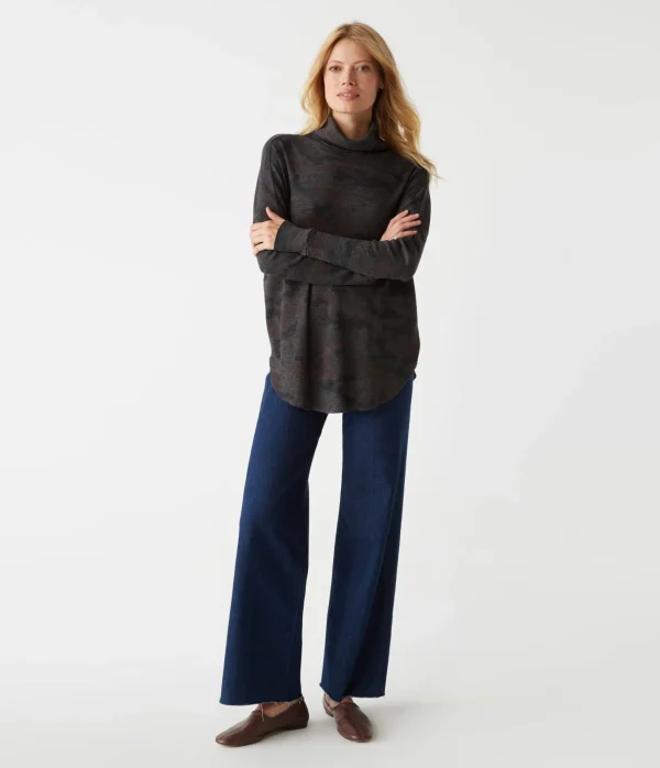 Michael Stars Marcy Camo Tunic- T-Shirts | Loungewear