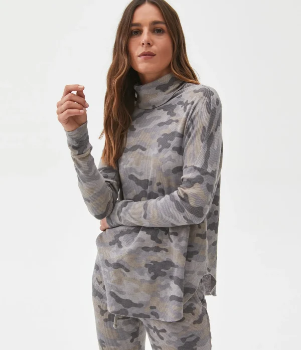 Michael Stars Marcy Camo Tunic- T-Shirts | Loungewear