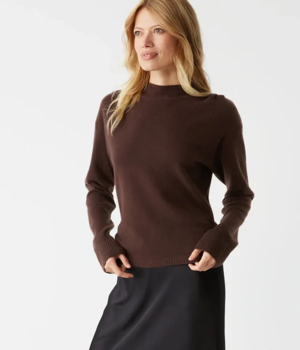 Michael Stars Maude Mock Neck Cashmere Sweater- Sweaters & Cardigans