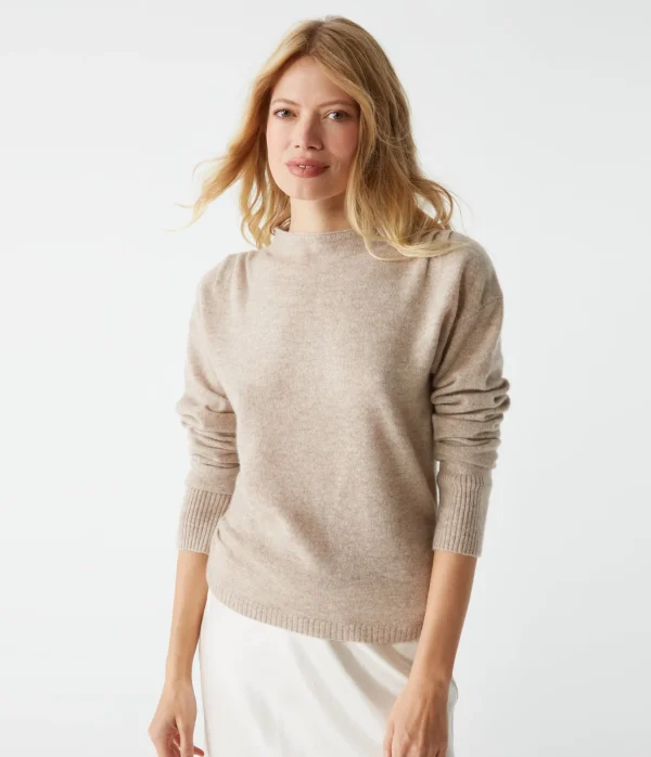 Michael Stars Maude Mock Neck Cashmere Sweater- Sweaters & Cardigans