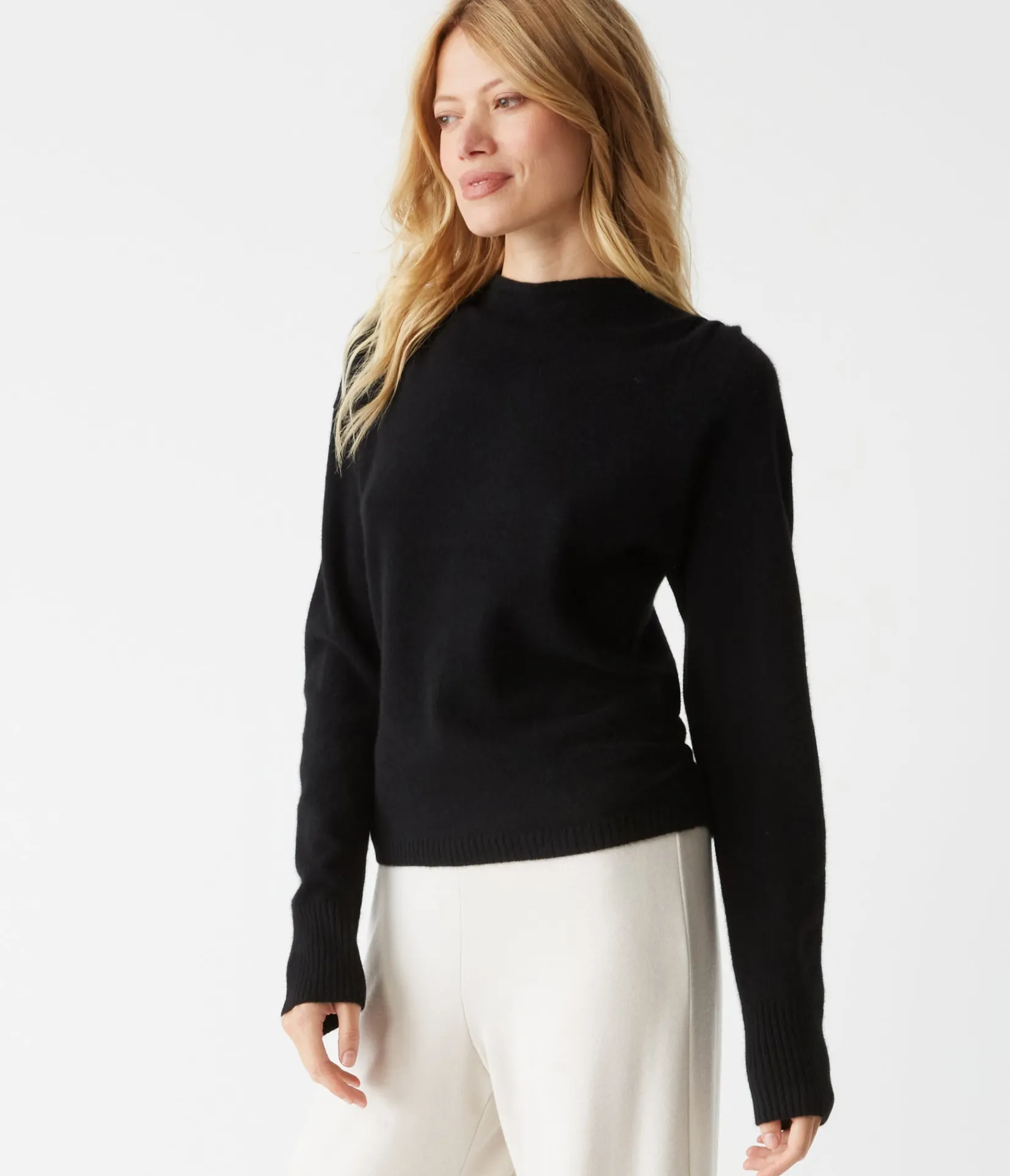 maude_mock_neck_cashmere_sweater_2.webp Michael Stars Maude Mock Neck Cashmere Sweater- Sweaters & Cardigans