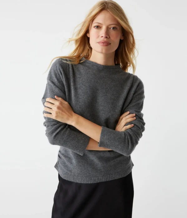 Michael Stars Maude Mock Neck Cashmere Sweater- Sweaters & Cardigans