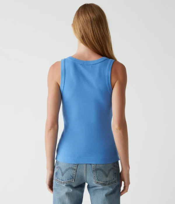 Michael Stars Maya V-Neck Tank- Tank Tops | 1x1 Cotton T-Shirts