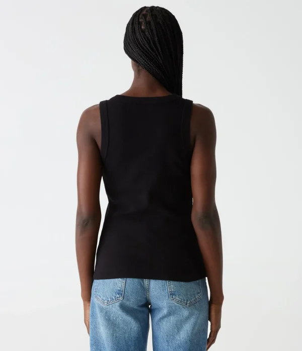Michael Stars Maya V-Neck Tank- Tank Tops | 1x1 Cotton T-Shirts