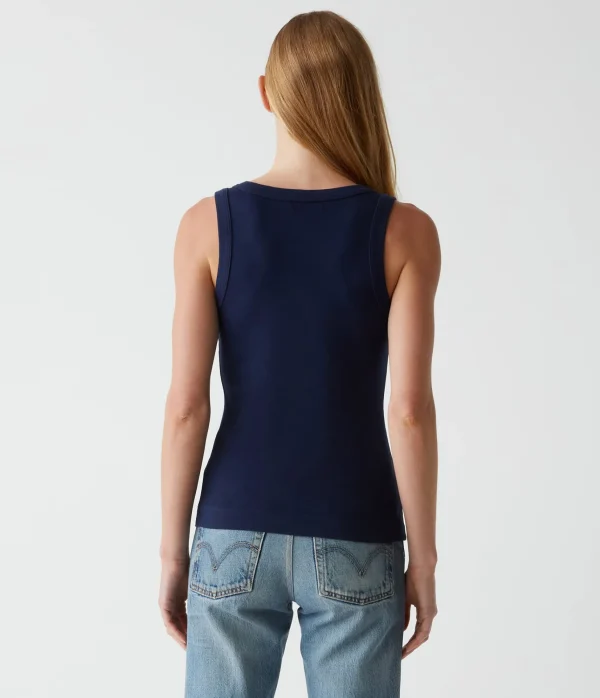 Michael Stars Maya V-Neck Tank- Tank Tops | 1x1 Cotton T-Shirts