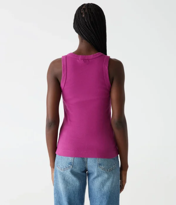 Michael Stars Maya V-Neck Tank- Tank Tops | 1x1 Cotton T-Shirts
