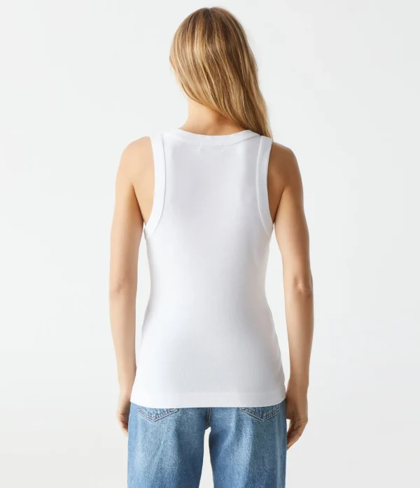 Michael Stars Maya V-Neck Tank- Tank Tops | 1x1 Cotton T-Shirts