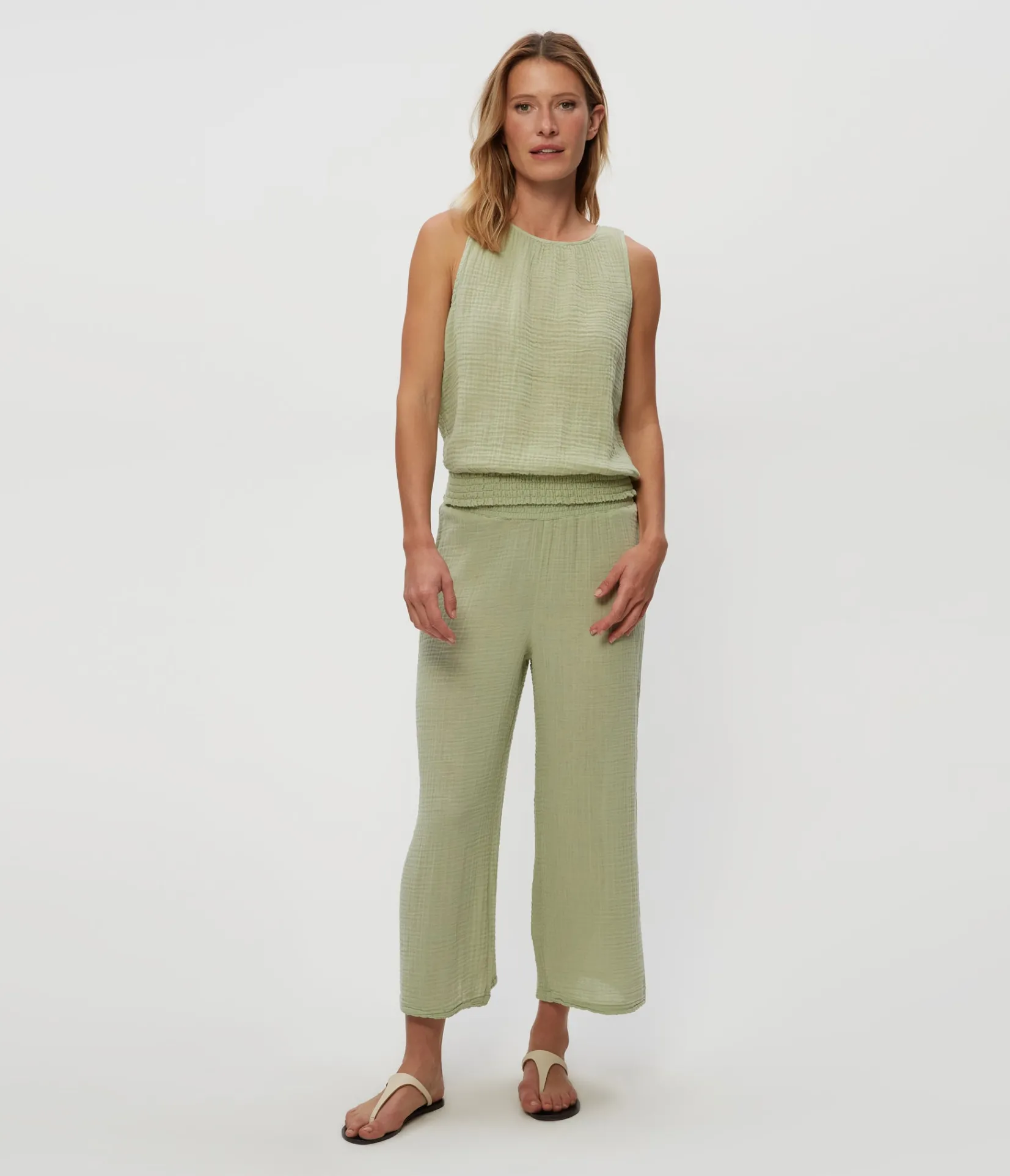 medina_cropped_gauze_pant_0.webp Michael Stars Medina Cropped Gauze Pant- Pants, Shorts & Skirts