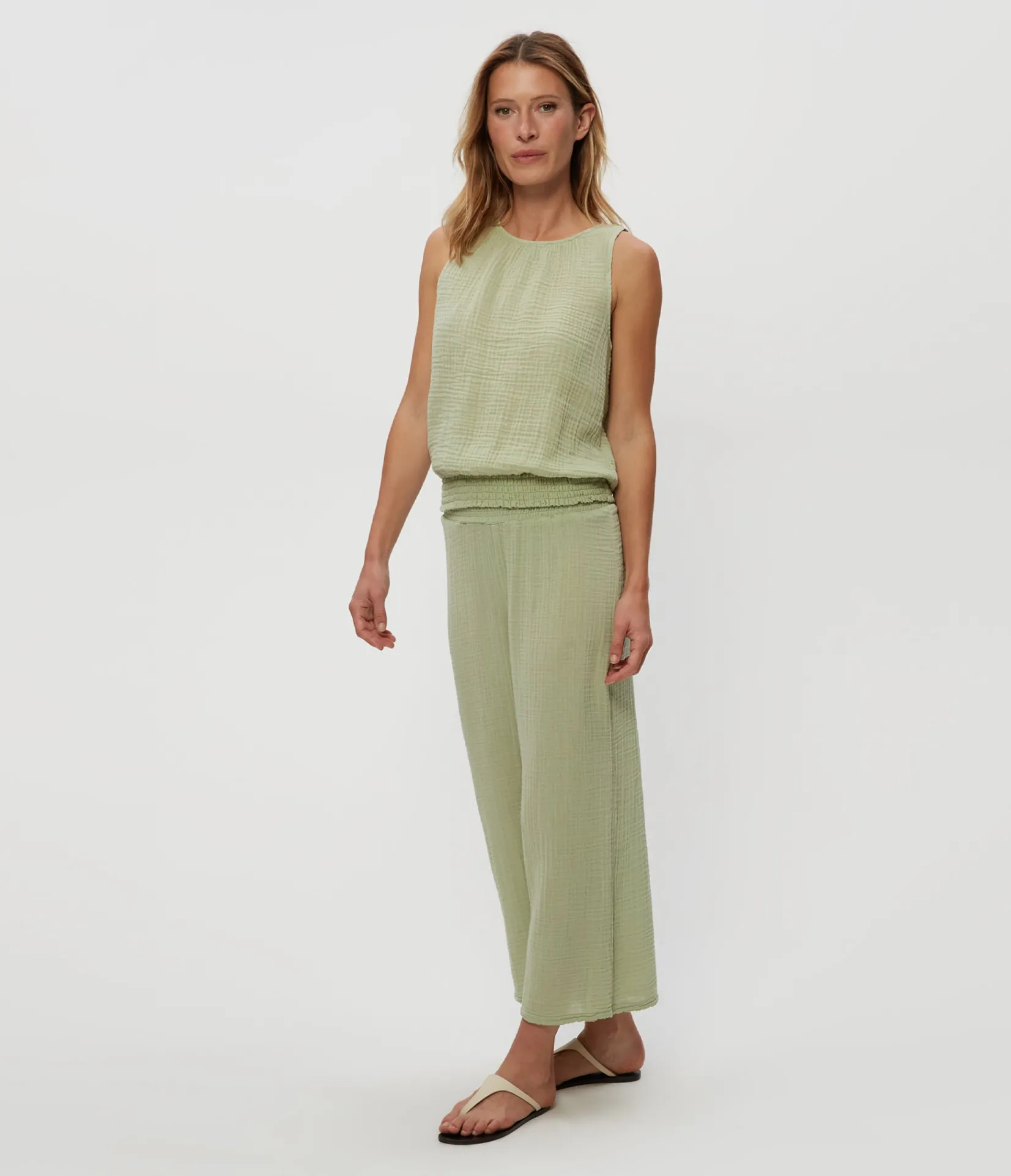 medina_cropped_gauze_pant_1.webp Michael Stars Medina Cropped Gauze Pant- Pants, Shorts & Skirts