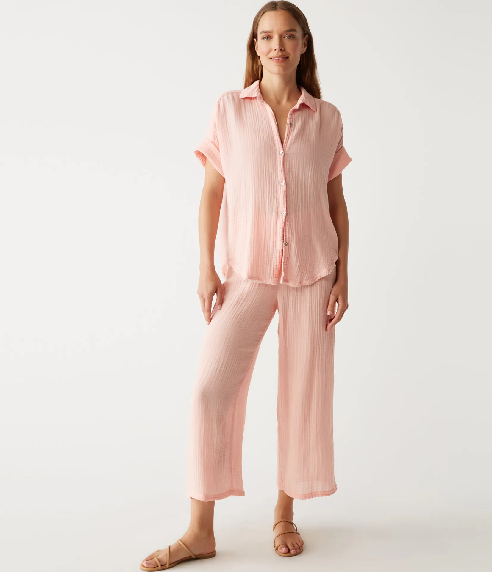 medina_cropped_gauze_pant_22.webp Michael Stars Medina Cropped Gauze Pant- Pants, Shorts & Skirts