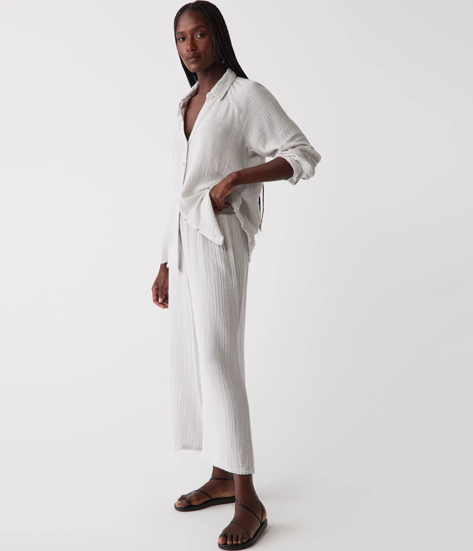 medina_cropped_gauze_pant_35.webp Michael Stars Medina Cropped Gauze Pant- Pants, Shorts & Skirts