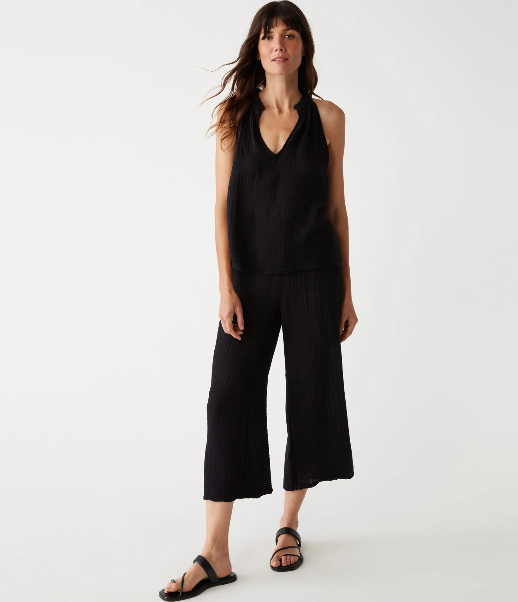 medina_cropped_gauze_pant_4.webp Michael Stars Medina Cropped Gauze Pant- Pants, Shorts & Skirts