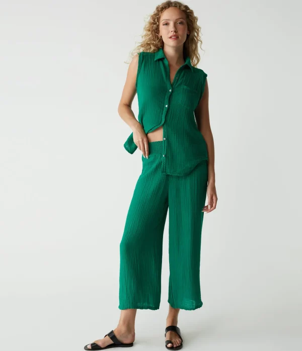 Michael Stars Medina Cropped Gauze Pant- Pants, Shorts & Skirts