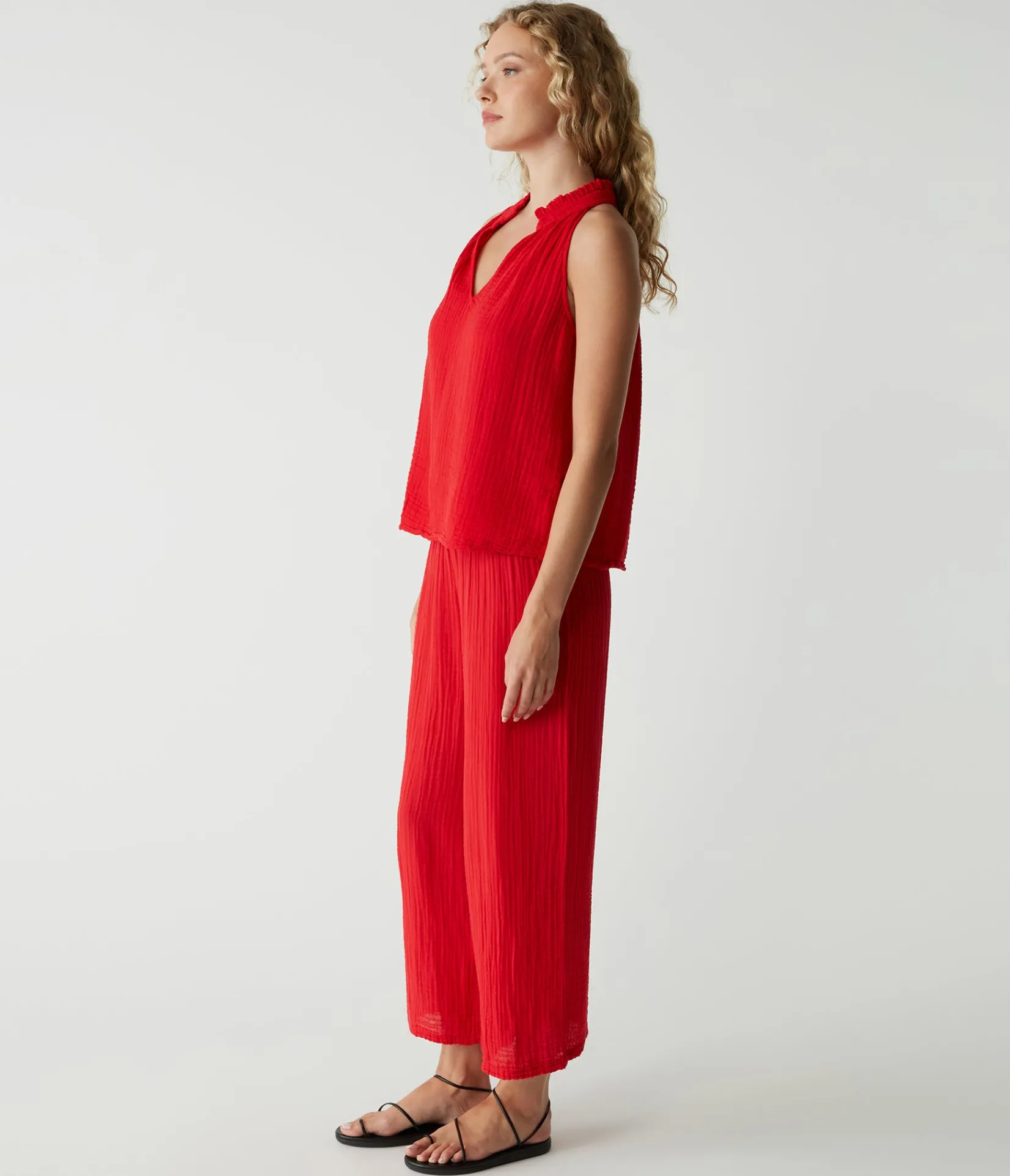 medina_cropped_gauze_pant_50.webp Michael Stars Medina Cropped Gauze Pant- Pants, Shorts & Skirts