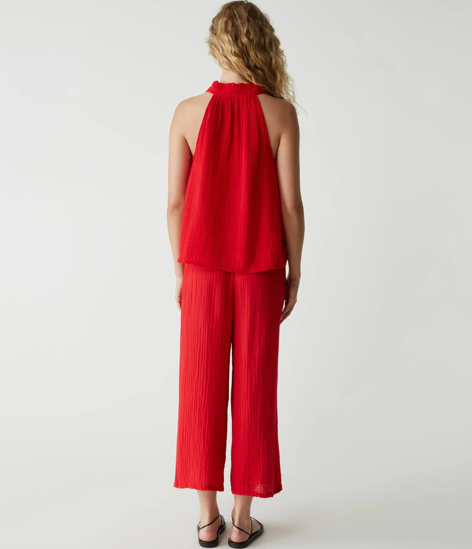 medina_cropped_gauze_pant_51.webp Michael Stars Medina Cropped Gauze Pant- Pants, Shorts & Skirts