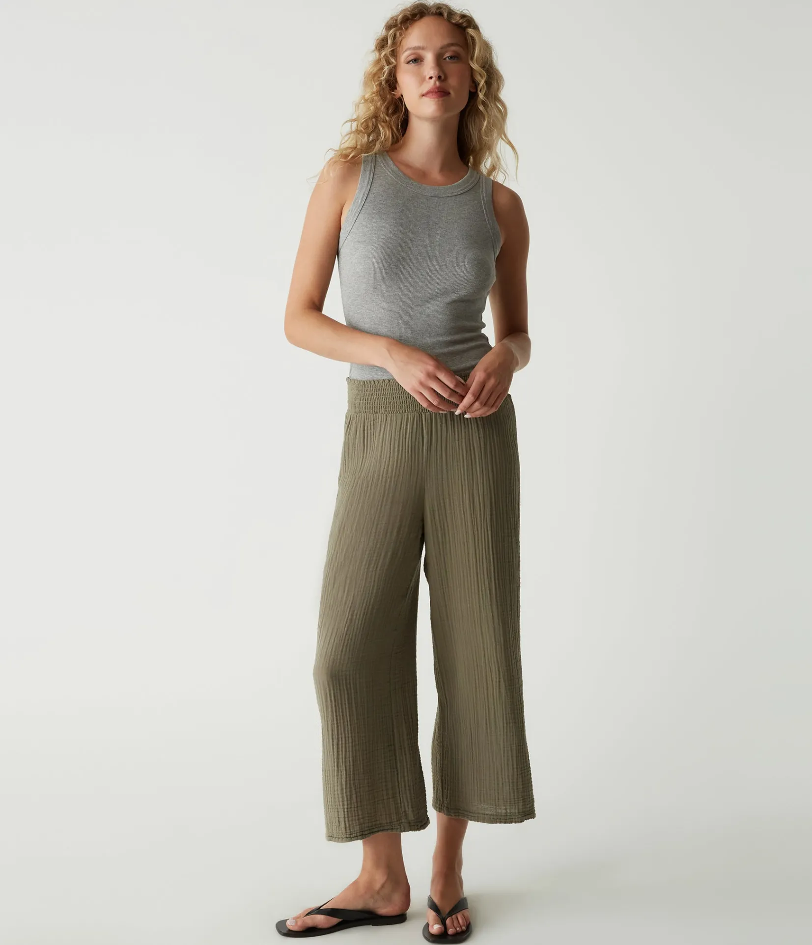 medina_cropped_gauze_pant_53.webp Michael Stars Medina Cropped Gauze Pant- Pants, Shorts & Skirts