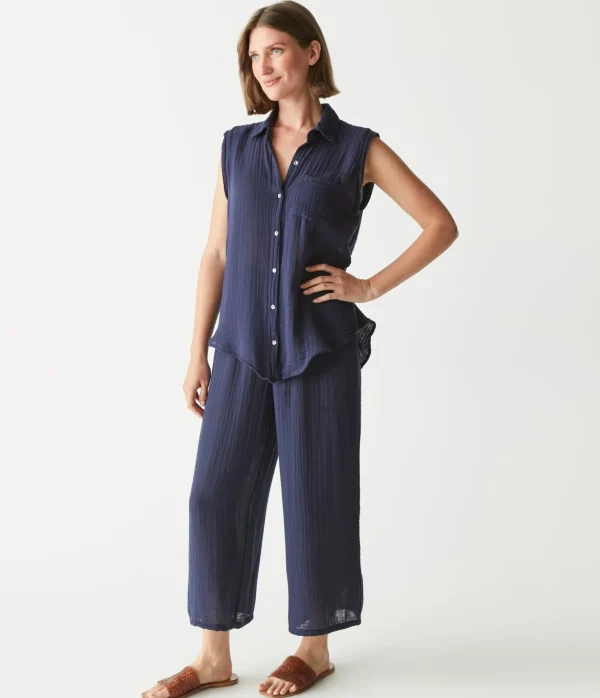 Michael Stars Medina Cropped Gauze Pant- Pants, Shorts & Skirts