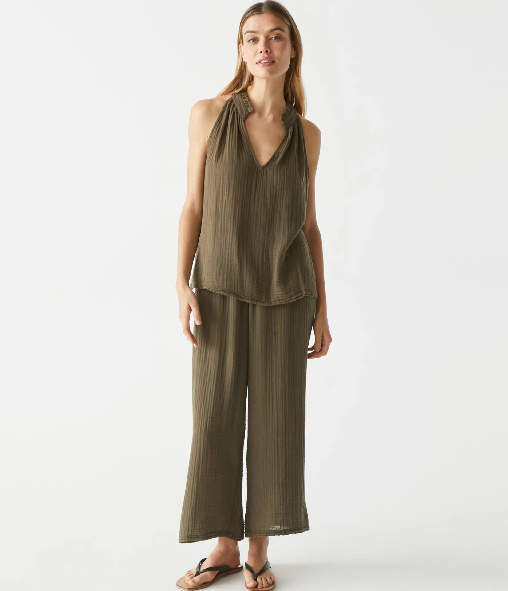 medina_cropped_gauze_pant_60.webp Michael Stars Medina Cropped Gauze Pant- Pants, Shorts & Skirts