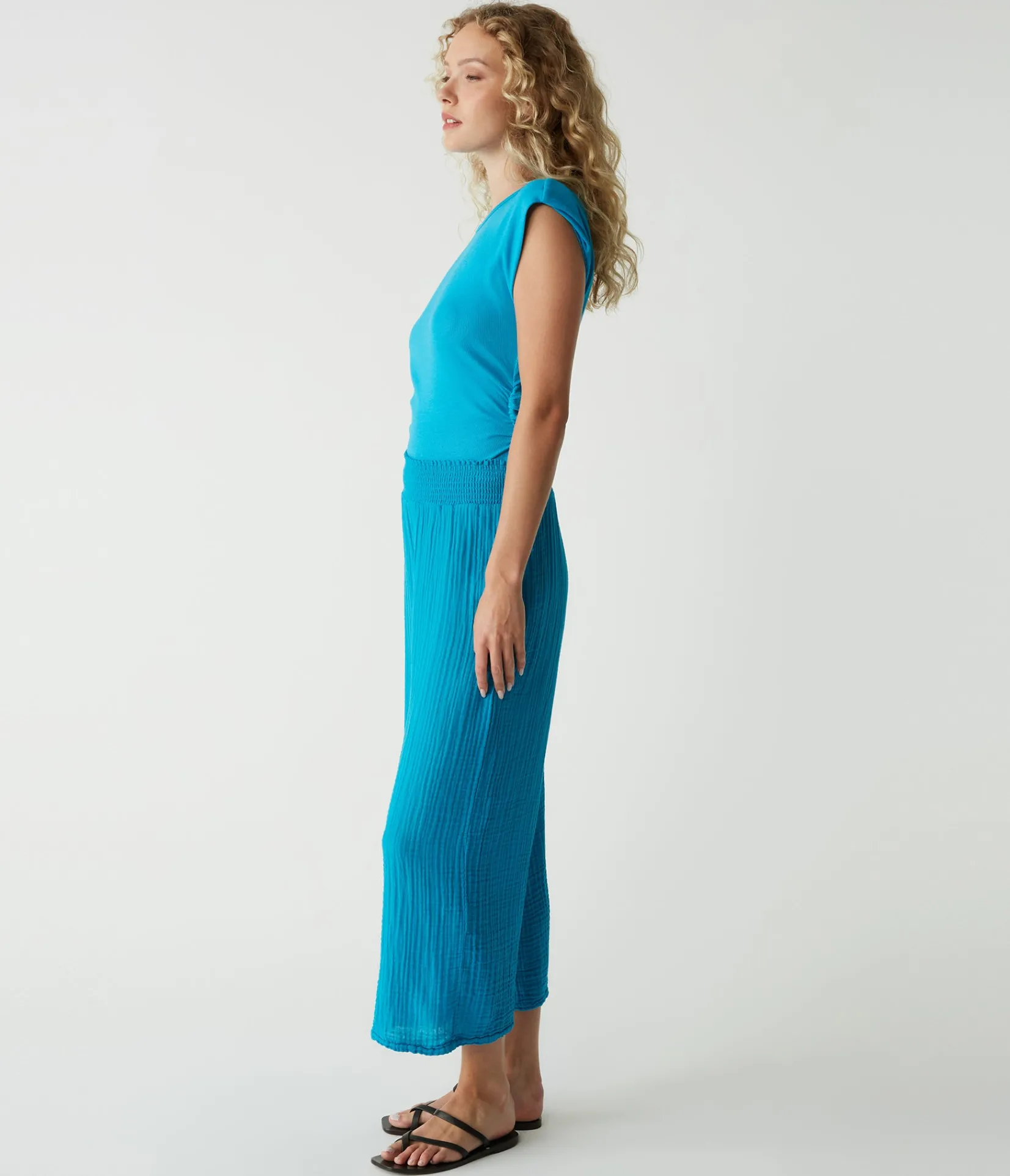 medina_cropped_gauze_pant_69.webp Michael Stars Medina Cropped Gauze Pant- Pants, Shorts & Skirts