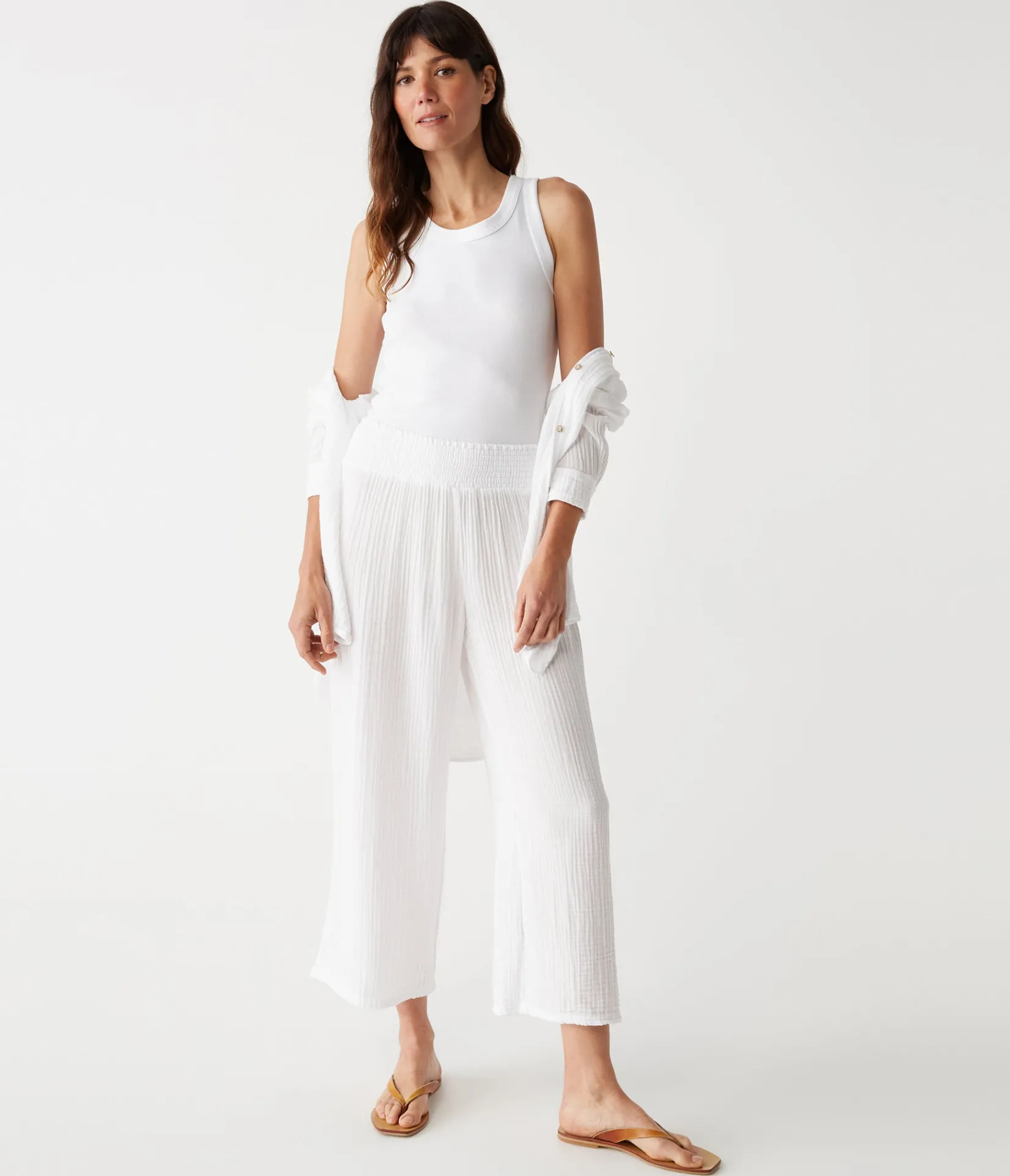 medina_cropped_gauze_pant_7.webp Michael Stars Medina Cropped Gauze Pant- Pants, Shorts & Skirts