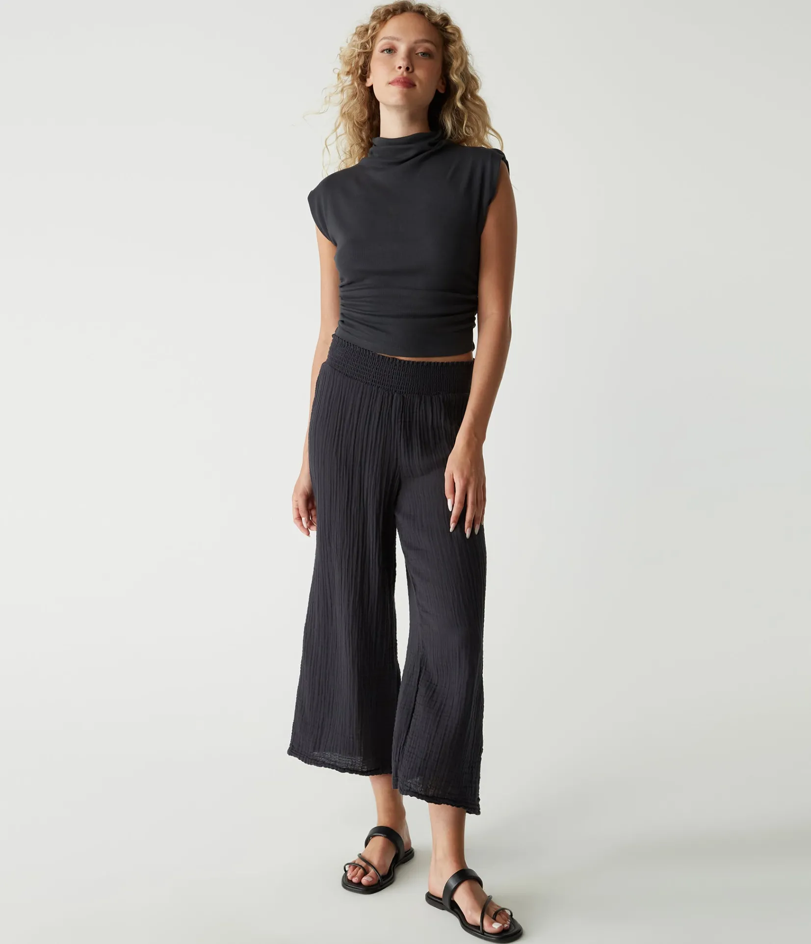 medina_cropped_gauze_pant_72.webp Michael Stars Medina Cropped Gauze Pant- Pants, Shorts & Skirts