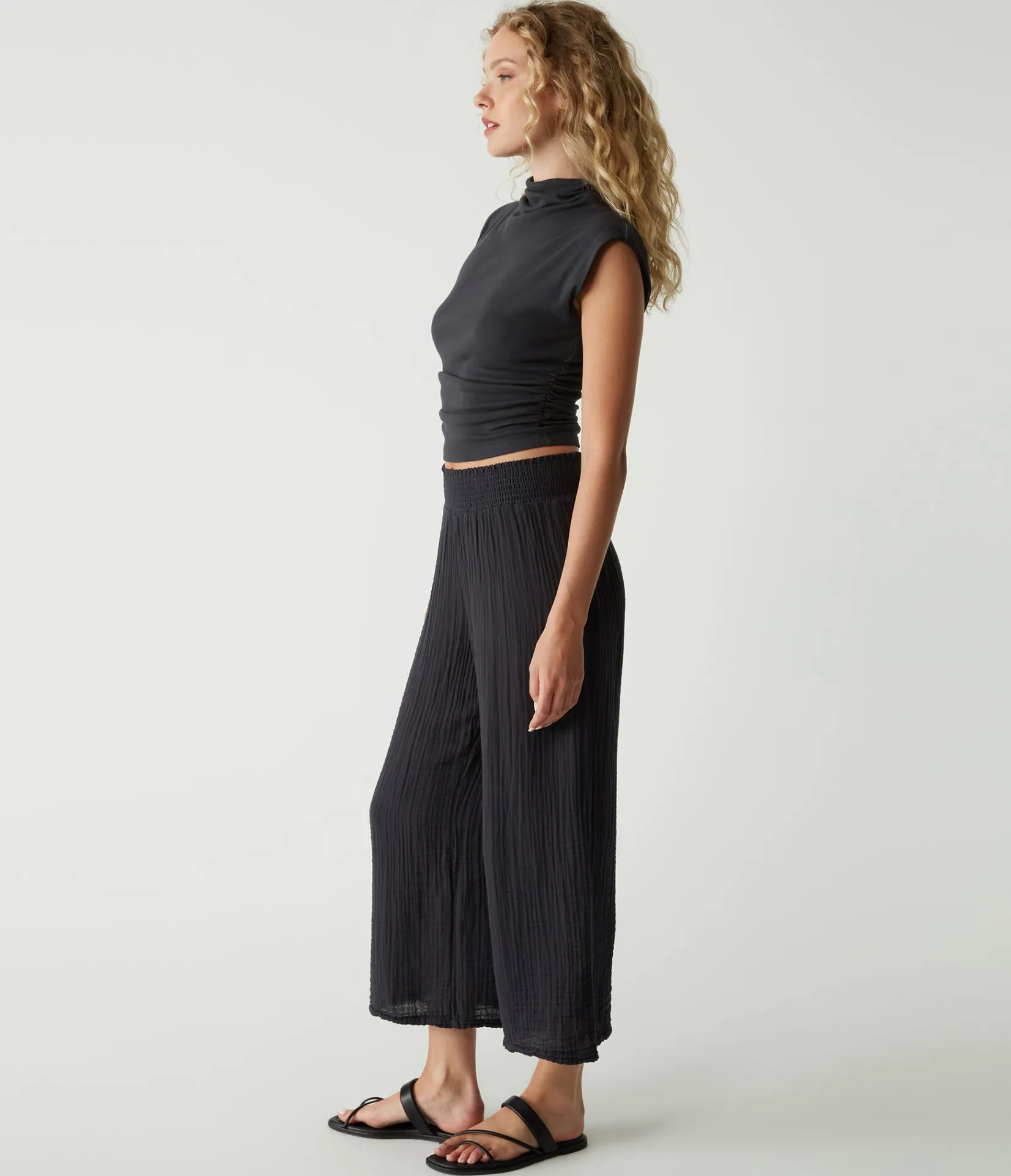 medina_cropped_gauze_pant_73.webp Michael Stars Medina Cropped Gauze Pant- Pants, Shorts & Skirts